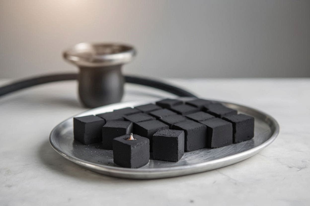 فحم مربعات جوز الهند للشيشة