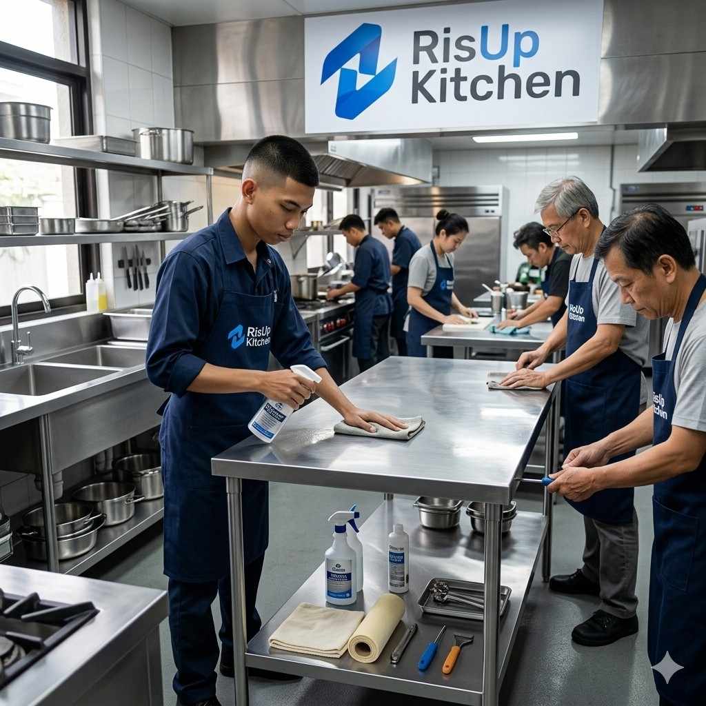 Rak Loyang Stainless Empat Susun