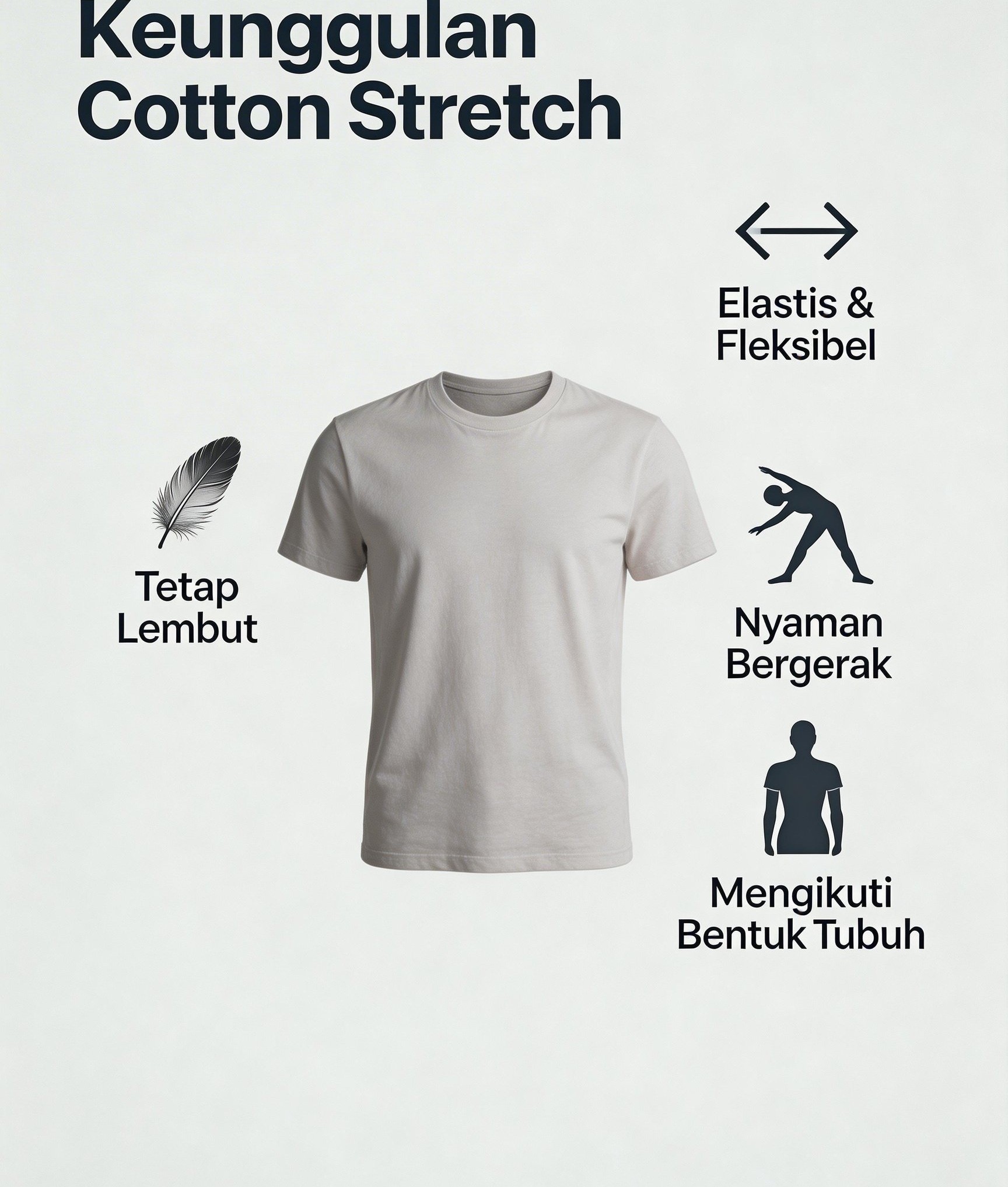 Jenis Bahan Kaos Cotton Stretch dan Keunggulannya